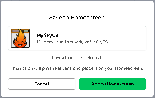 SkyOS - Add MySkyOS